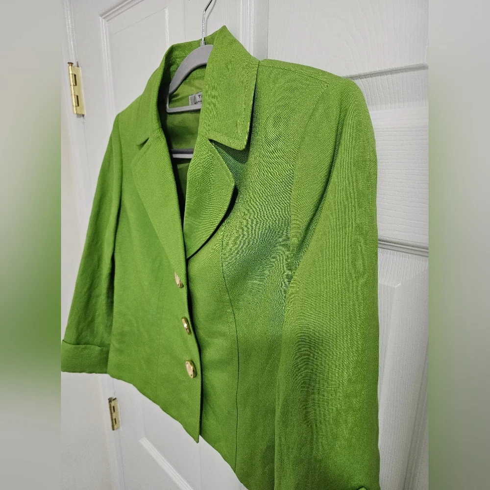 💚 Tahari Arthur S. Levine Green Blazer – NWT 💚 - Picture 9 of 13